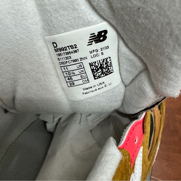 New Balance 992 Todd Snyder Duck Camo Size 11 - Picture 8 of 9